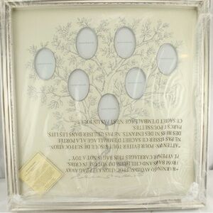 Pottery Barn Kids Silver Family Tree Frame with 7 Oval Photo Openings